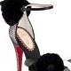 Великолепная Christian Louboutin обувь Black Lace ♥ Специальная обувь Вечерние Design