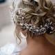 Stunning Bridal Updo Hairstyle With Rhinestone  Headpieces ♥ Beach Wedding Hairstyle 