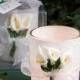Atemberaubende Calla Lily Design Kerzenleuchter Favors Hochzeit Bevorzugungen