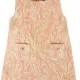 Salmon Jacquard Weave Kleid