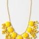 Lemon Zest Confetti Necklace for Yellow Weddings ♥ Sari Boncuklu Kolye