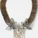 Messing Handmade Halskette mit Kristall und Perle Einzelheiten