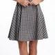 Jacquard Circle-Skirt Dress - B