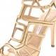 Gold Wedding High Heel Sandals 