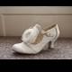 Ivoire Dentelle Vintage Bridal chaussures de mariage