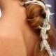 white wedding hair clip
