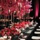 Rose et noir de mariage Idées Décor ♥ Hot Pink / Fuchsia Fleur et Diamond Acrylique Perles en cristal de mariage Garland Centerp