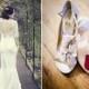 Valentine's Day Wedding Dress and Shoes Idea ♥ Lace Heart Open Back Wedding Dress ♥ Wedding Shoes Sticker 