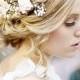 Floral Braided Halo Wedding Hairstyle 