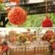 Летом Свадебный Декор ♥ Висит Оранжевый Цветок Целовать Мяч для Сада Свадебный Декор 