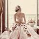 Pale Pink Strapless Deep Sweetheart Neckline and Tulle Ball Gown Wedding Dress ♥ Romantic Wedding Photography by Axioo 