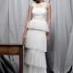 Superbe robe de mariée en dentelle décolleté avec jupe en couches ♥ Santos Costura Collection Printemps nuptiale 2013
