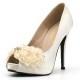 Ivory Wedding Shoes with Roses