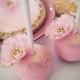 Pink and Gold Wedding Cake Pops with Pink and Gold Edible Sugar Flowers 