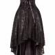 Black Corset Lace High-Low Gothic Party Dress