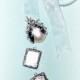 DIY - Wedding Bouquet Memorial Triple Silver Square Pearl Ladybug Photo Ribbon Mini Charm