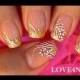 Special Occassion Nail Art Design Tutorial GOLD & WHITE