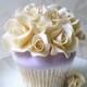 Ivory Roses Cupcake