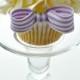 Yellow and purple rose cupcake
