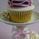Vintage pink ruffles cupcake