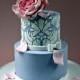 Blue Damask Cake