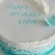 Turquoise Ombre Birthday Cake