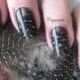 Nail art: Classy feather nails