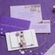 Jessica + Scott’s Purple Ombre Letterpress Wedding Invitations