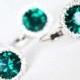 Bridal & Bridesmaids Emerald Jewelry Set