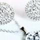 Bridal Clear Crystal Earrings & Necklace