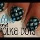 Lattice and Polka Dots Nail Art
