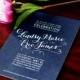 Lindsy + Eric’s Hot Pink and Navy Floral Wedding Invitations