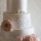 Lustre & lace wedding cake
