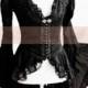 Black Lace Long Sleeves Gothic Blouse