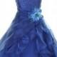 Cheap Dark Blue Flower Girl Dress