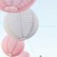Pale Pink & White Globe Lanterns for Weddings