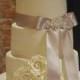 Ivory & Silver wedding cake