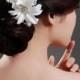 Gorgeous Pearl And Rhinestones Satin Bridal Headpiece