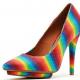 Multicolored wedding shoes for a rainbow-bombastic wedding day