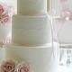 Розовые розы и кружева Свадебный торт