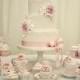 Vintage Rose & Pearl Wedding Cake