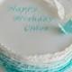 Turquoise Ombre Birthday Cake