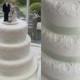 Lace Trim Wedding Cake