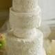 6 niveaux gâteau de mariage de dentelle