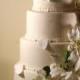 6 Gâteau à étages de mariage avec du sucre Fleurs Cascade