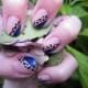 Rayure bleue d'impression de léopard Nail Art Tutoriel