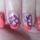 Nail Art: Coral French With One Stroke Flower