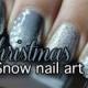 Christmas Snow Nail Art