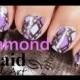 Diamant-Plaid in Lila Nail Art