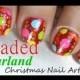 Art de Noël à ongles - perlé Garland Inspiré Nail Art